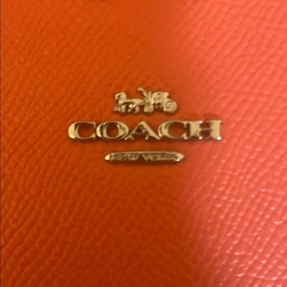 Coach Coral Heart Coin Purse with Metal Studs - Picture 2 of 8